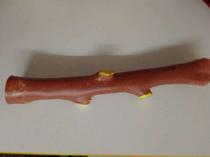 Фотография покупателя товара Игрушка пищащая "Ветка" для собак, 21,5 см, коричневая - Фото 5