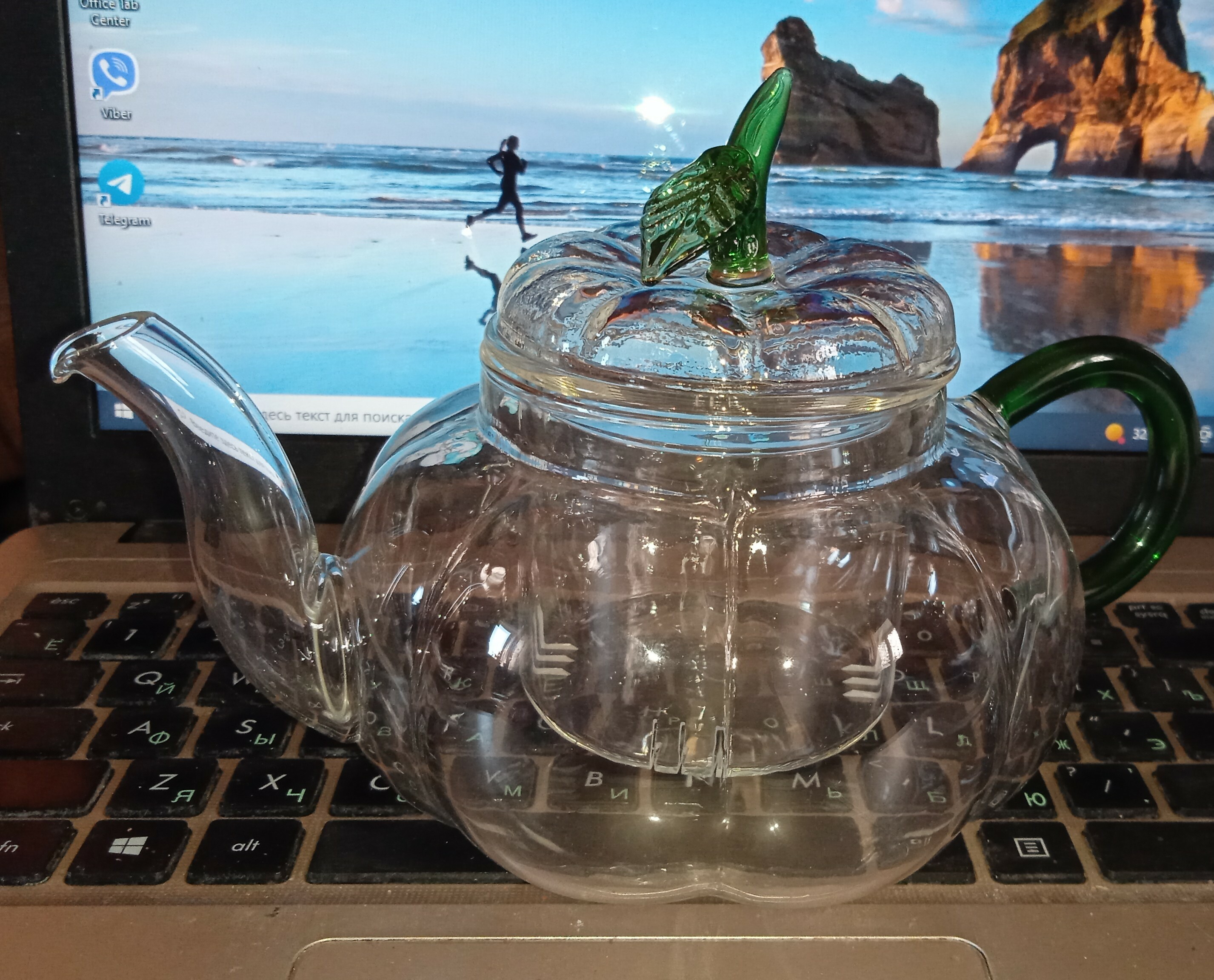 Фотография покупателя товара Чайник заварочный со стеклянным ситом «Грин», 700 мл - Фото 2