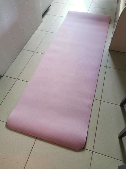 Фотография покупателя товара Коврик для йоги Sangh, 183х61х0,6 см, цвет розовый - Фото 6