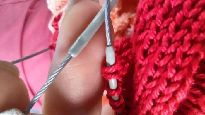 Фотография покупателя товара Спицы круговые, для вязания, с тефлоновым покрытием, с металлическим тросом, d = 2 мм, 14/80 см