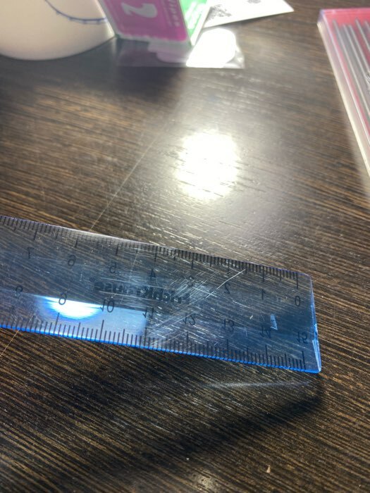 Фотография покупателя товара Линейка 15 см, ErichKrause Standard, в флоупаке, голубой - Фото 1