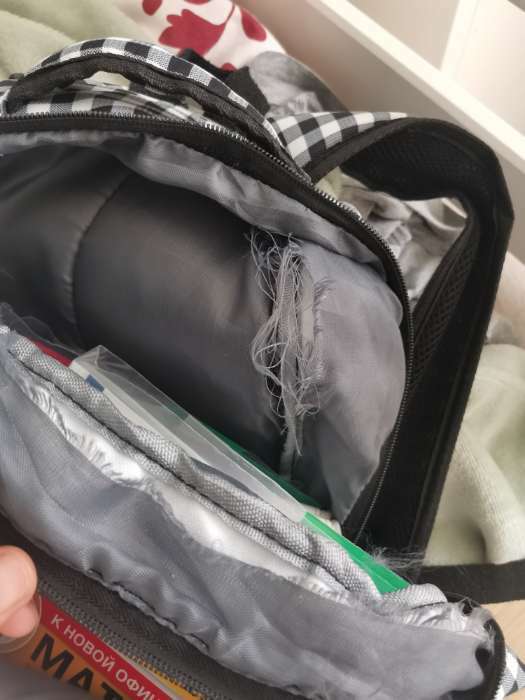 Фотография покупателя товара Набор рюкзак молодёжный из текстиля, сумка-шопер, цвет белый/чёрный - Фото 1
