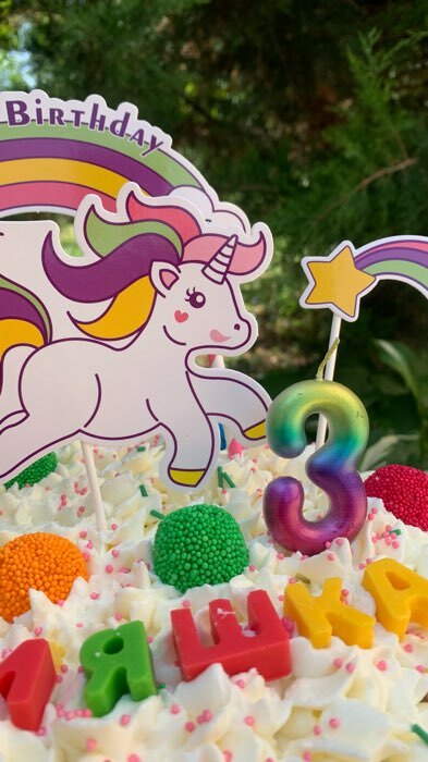 Фотография покупателя товара Свеча в торт на день рождения «‎Цветное конфетти»‎, цифра "8", 5.5 см - Фото 77
