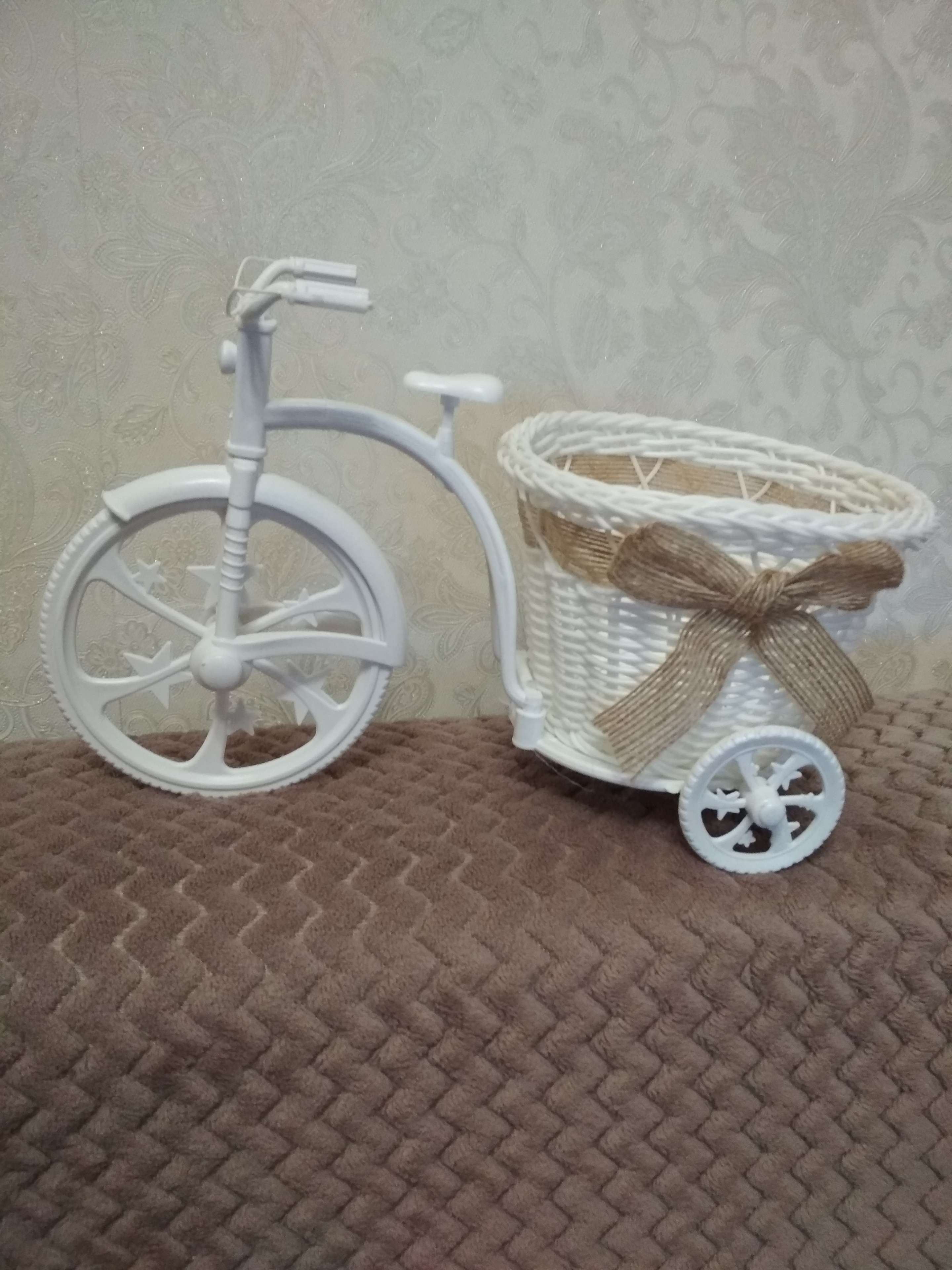 Фотография покупателя товара Корзина декоративная "Эко-лайф" велосипед 18х24,5х12,5 см - Фото 1