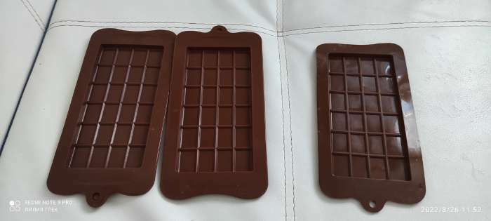 Фотография покупателя товара Форма для шоколада Доляна «Плитка», силикон, 22,5×10,5×0,2 см, 24 ячейки (2×2,5 см), цвет коричневый - Фото 13