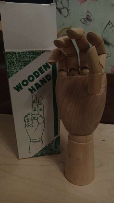 Фотография покупателя товара Модель деревянная художественная Манекен "Рука мужская правая" 31 см - Фото 1