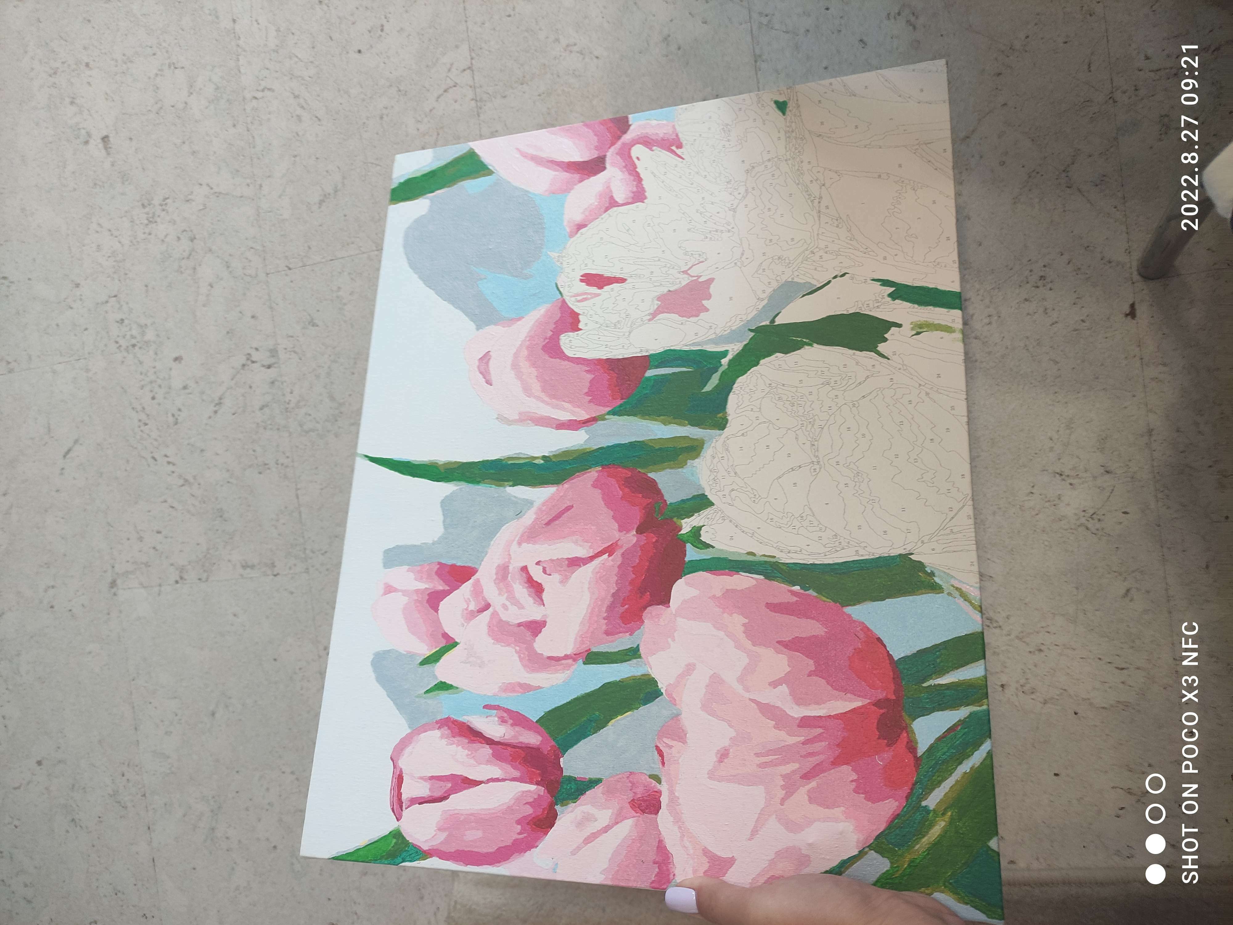 Фотография покупателя товара Картина по номерам на холсте с подрамником «Тюльпаны», 40 х 50 см - Фото 1