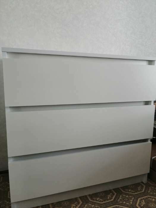 Фотография покупателя товара Комод с 3-мя ящиками Мадера, 800х420х775, Белый - Фото 8