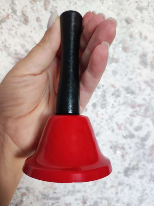 Фотография покупателя товара Колокольчик настольный "Candy", красный, 12 х 6.5 см
