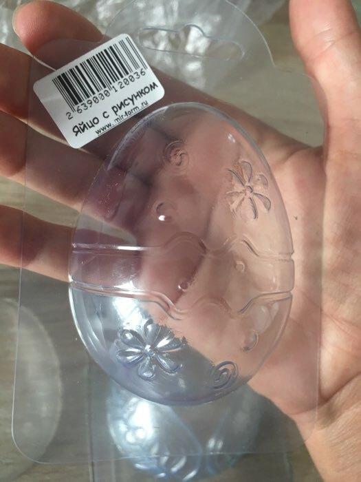 Фотография покупателя товара Пластиковая форма "Яйцо с рисунком" 8х6 см