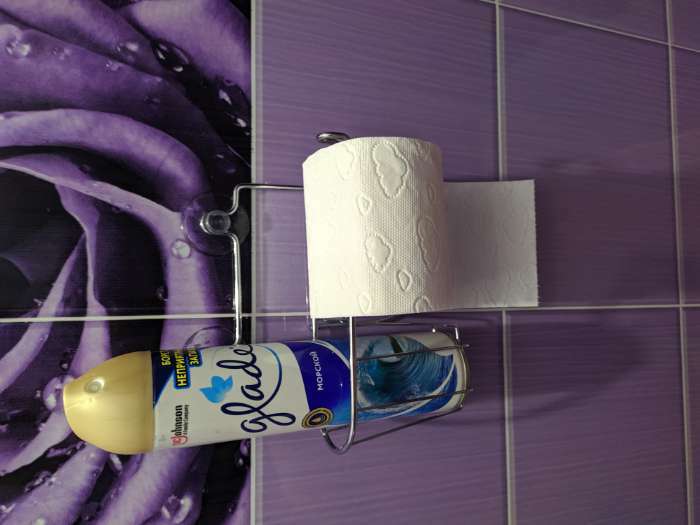 Держатель туалетной бумаги и освежителя воздуха для крепления на на присосках 2382753, хром, SORCOSA - Фото 1
