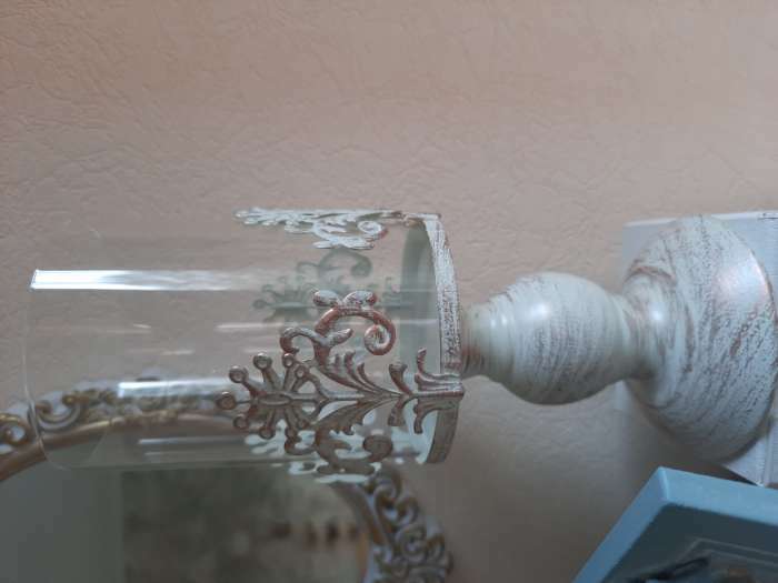 Фотография покупателя товара Подсвечник металл на 1 свечу "Витиеватый цветок" белый с патиной 25,5х10,5х10,5 см - Фото 1