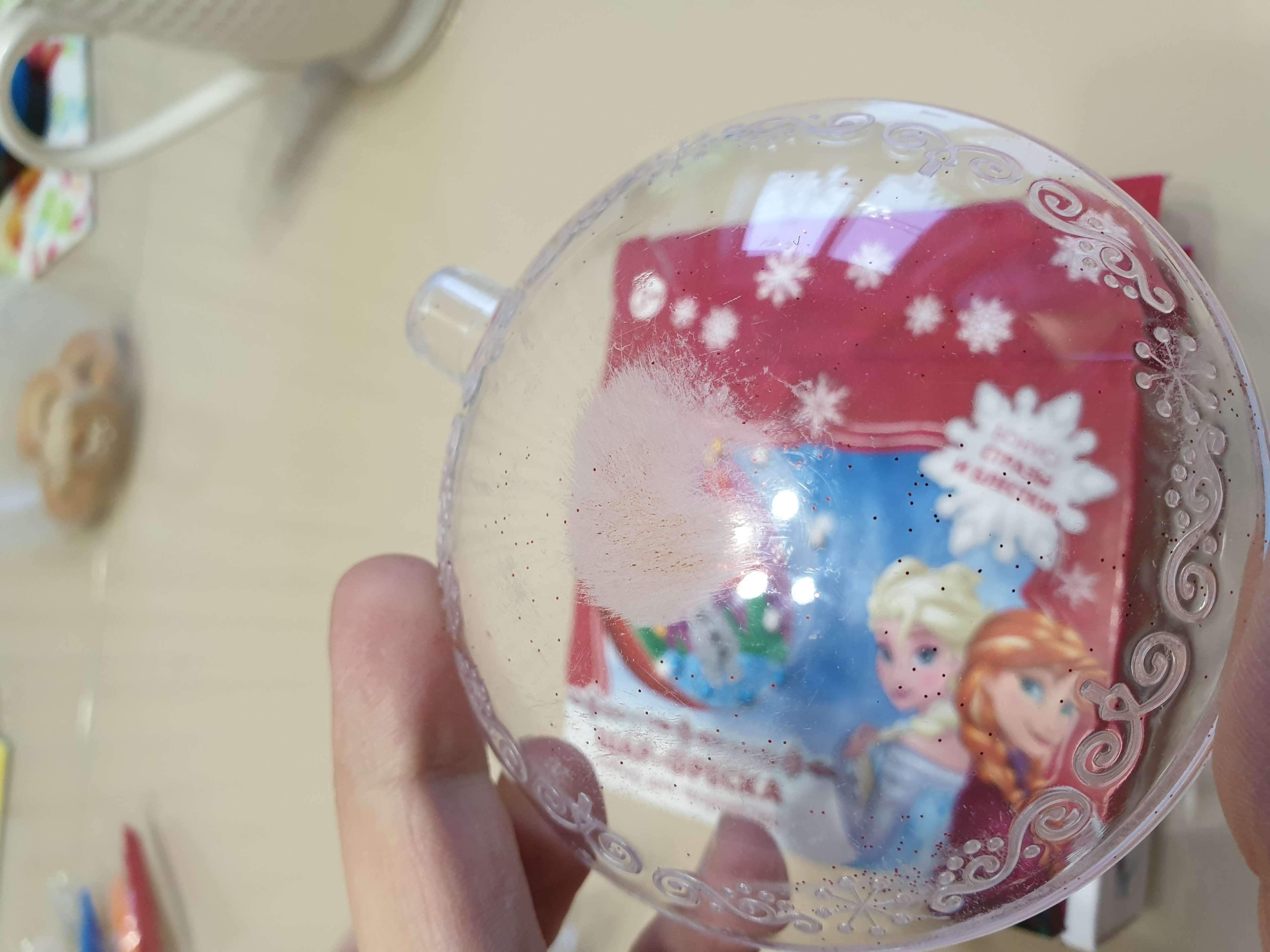 Фотография покупателя товара Новогодний ёлочный шар с фреской "Олаф", Холодное сердце - Фото 4