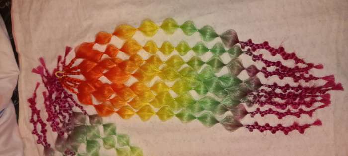 Фотография покупателя товара ZUMBA Канекалон четырёхцветный, гофрированный, 60 см, 100 гр, цвет радуга(#DY2) - Фото 5