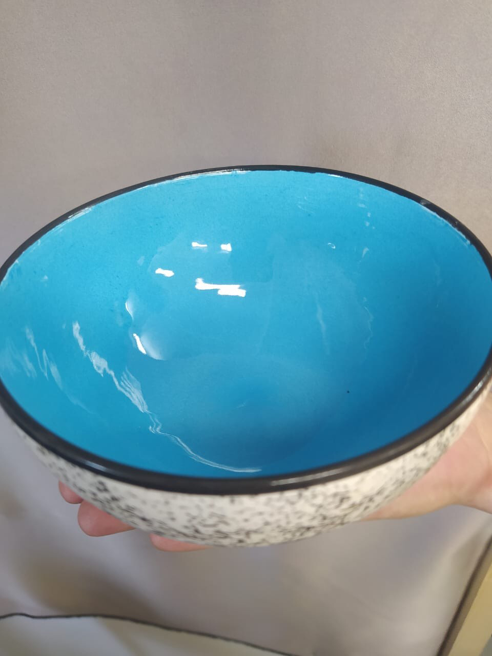 Фотография покупателя товара Салатница керамическая "Персия", 700 мл, 15 см, синяя, 1 сорт, Иран - Фото 3