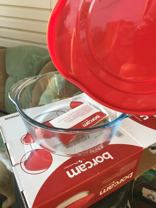 Фотография покупателя товара Форма из жаропрочного стекла для запекания Borcam, 840 мл, с красной пластиковой крышкой - Фото 6