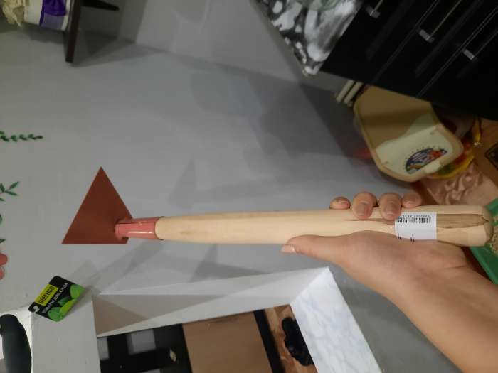 Фотография покупателя товара Мотыжка прямая, длина 35 см, деревянная ручка