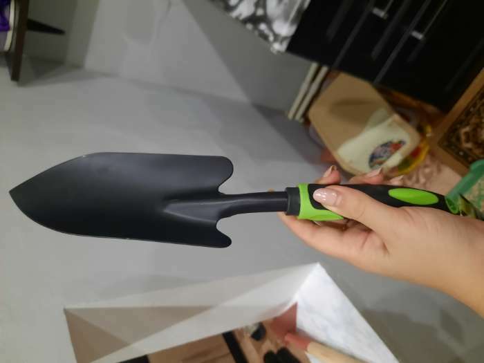 Фотография покупателя товара Совок посадочный Greengo, длина 31,5 см, ширина 8,5 см, эргономичная прорезиненная ручка