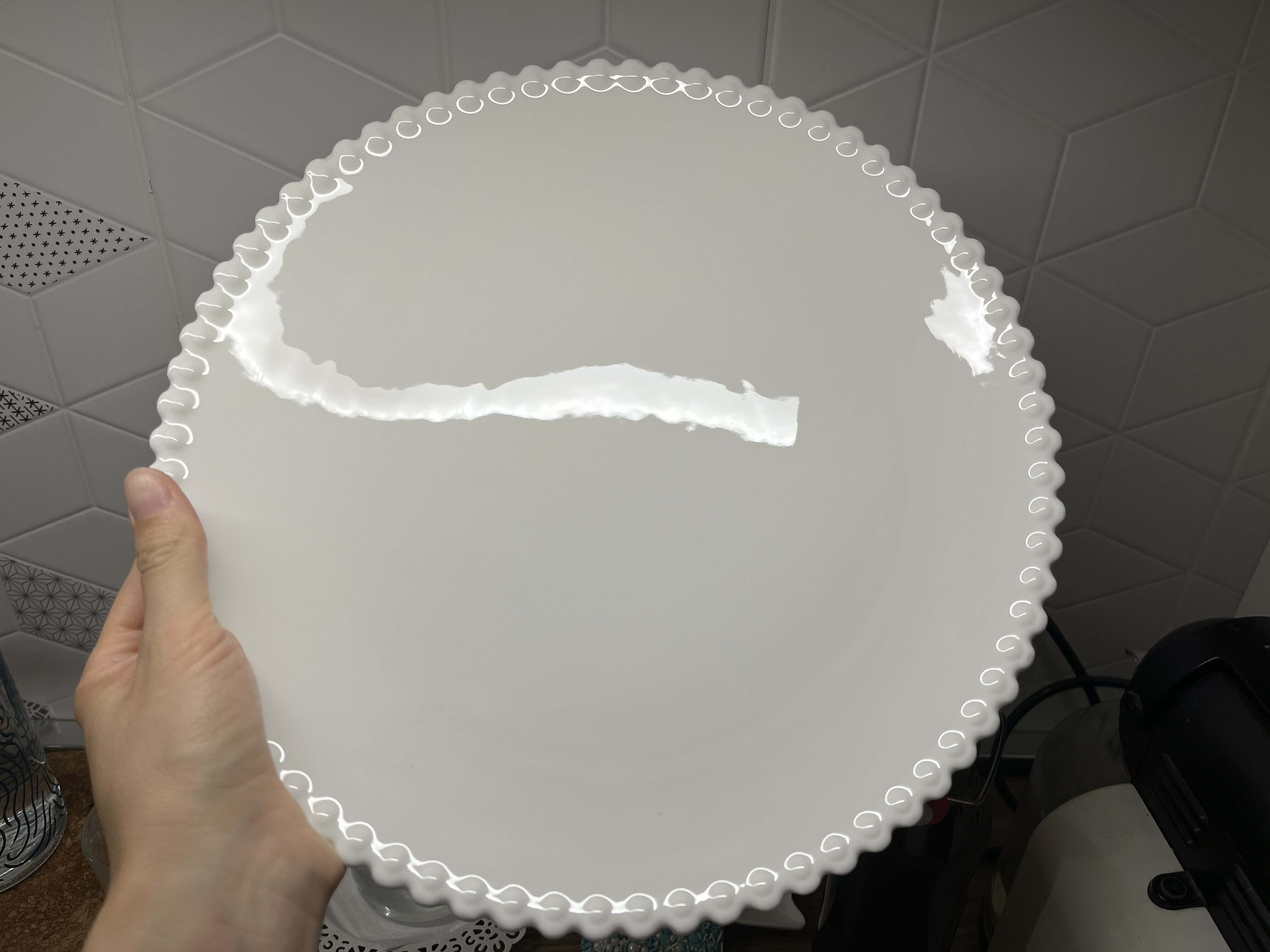 Фотография покупателя товара Тарелка фарфоровая обеденная Magistro «Лакомка», d=30 см, цвет белый