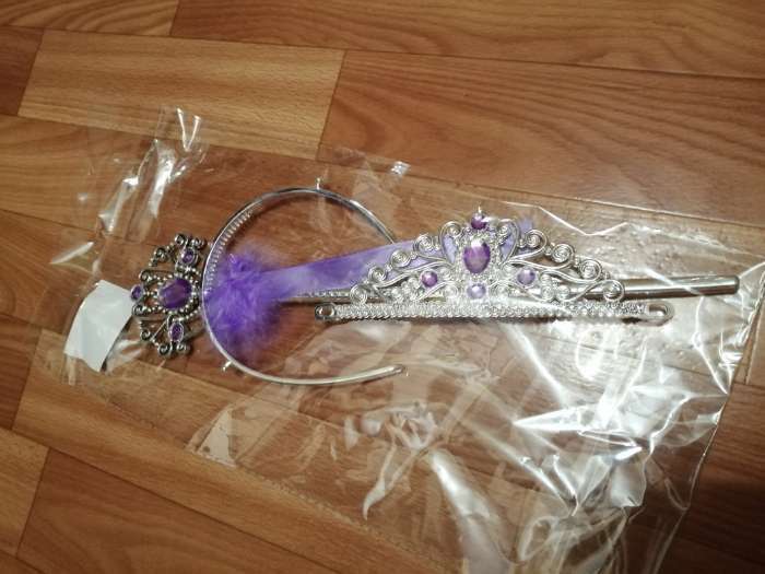 Фотография покупателя товара Карнавальный набор «Принцесса», корона, жезл с камнями, цвет фиолетовый