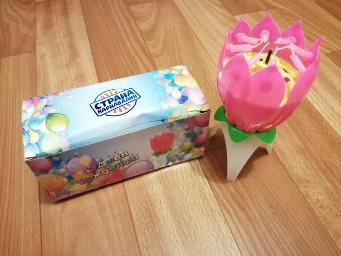 Фотография покупателя товара Свеча для торта музыкальная "Тюльпан", розовая, 12×5 см - Фото 11