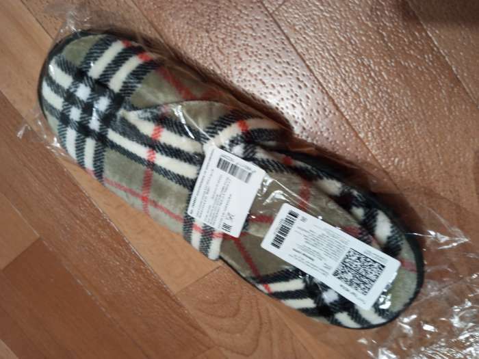 Фотография покупателя товара Тапочки мужские, бежевая клетка, размер 40 - Фото 1