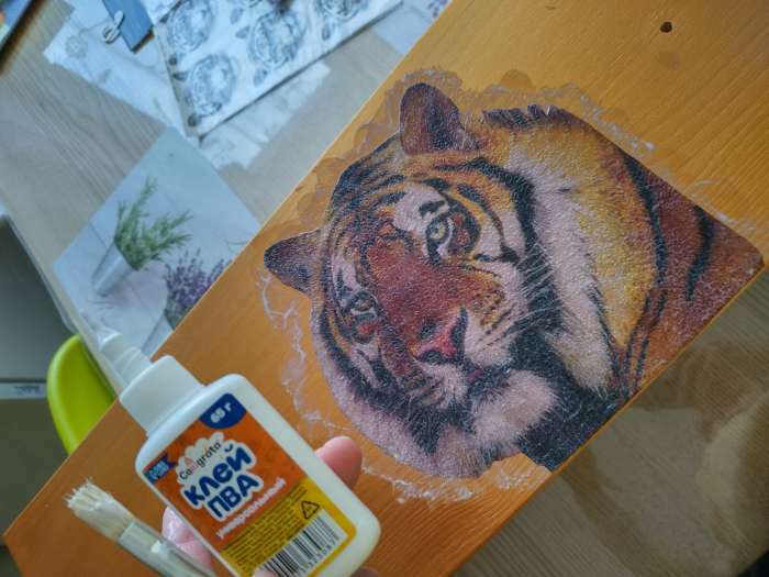 Фотография покупателя товара Салфетки бумажные New Line Fresco, 33х33 см, 2 слоя, 20 шт, с рисунком "Тигр" - Фото 1