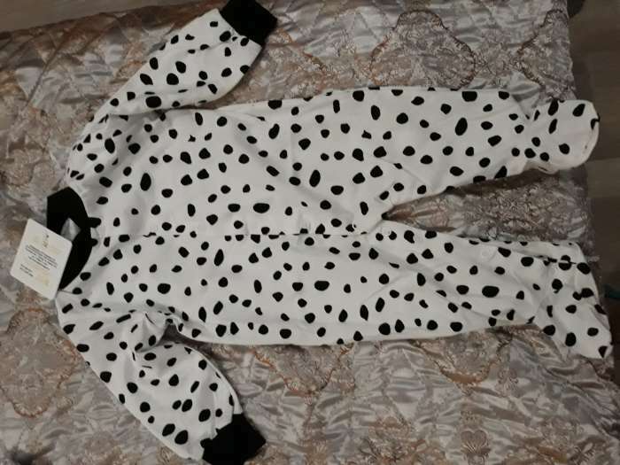 Фотография покупателя товара Комбинезон детский «Далматинец», цвет белый, рост 62 см - Фото 1