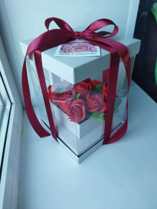 Фотография покупателя товара Коробка подарочная для цветов с вазой и PVC окнами складная, упаковка, «Серая», 16 х 23 х 16 см - Фото 11