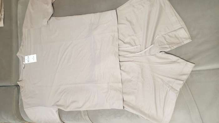 Фотография покупателя товара Костюм женский (футболка, шорты) MINAKU: Casual collection цвет белый, размер 52 - Фото 1