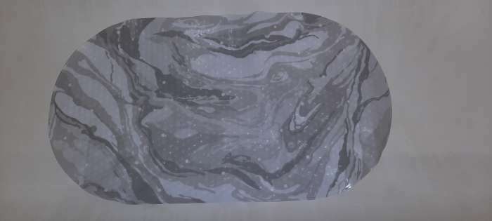 Фотография покупателя товара Коврик противоскользящий СПА в ванну на присосках Доляна «Мрамор», 38×68 см, цвет серый - Фото 2