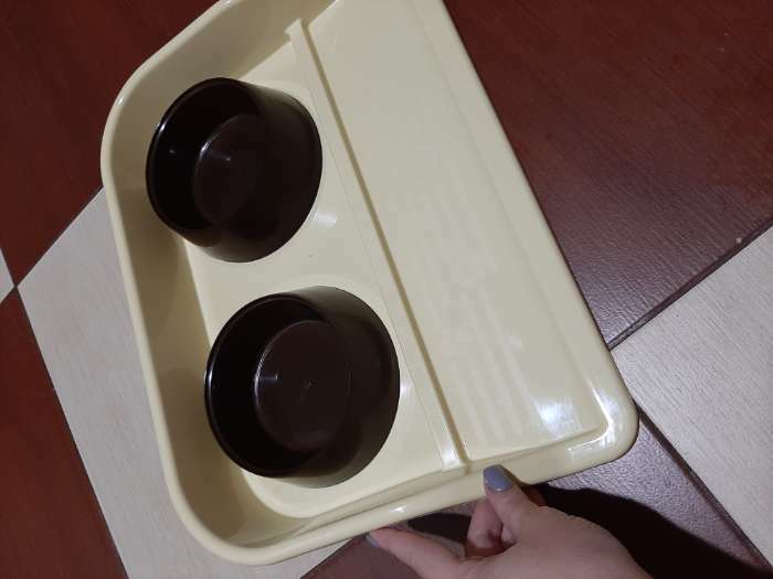 Фотография покупателя товара Миски с лотком "Феликс" 0,3 л, 41 x 30 x 6 см, молочный лоток, шоколадные миски