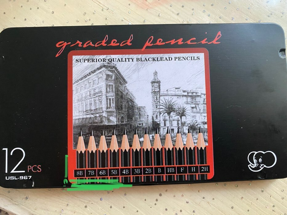 Фотография покупателя товара Набор карандашей чернографитных Gladed Pencil, 12 штук, твердость 2Н-8В - Фото 3