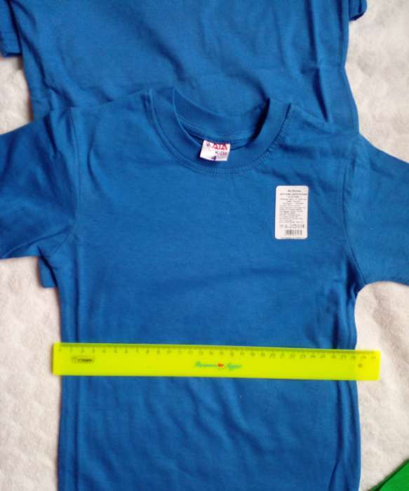 Фотография покупателя товара Футболка детская, цвет синий, рост 116 см - Фото 1