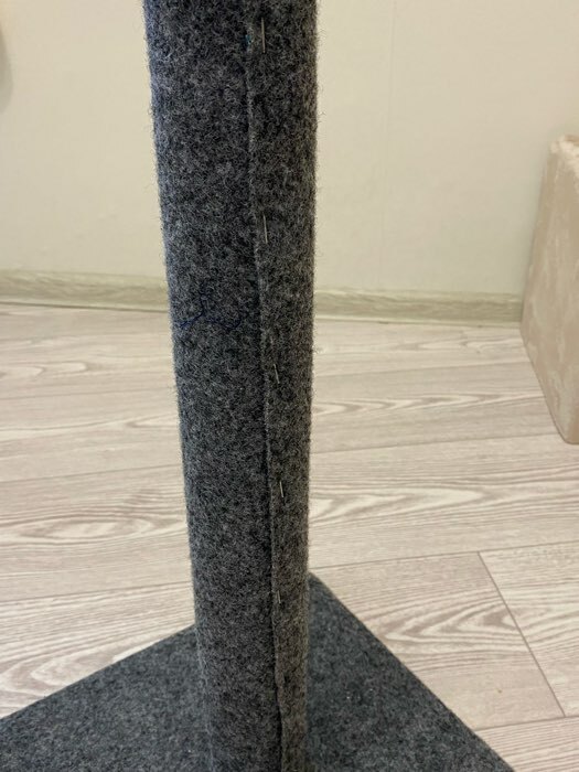 Фотография покупателя товара Когтеточка-столбик "Комфорт", ковролин, 30 х 30 х 50 см, серая