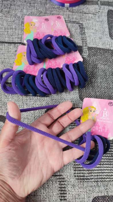 Фотография покупателя товара Резинка для волос "Махрушка" (набор 6 шт) 3,5 см, синий фиолетовый - Фото 4
