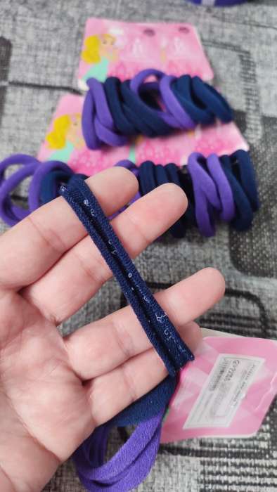 Фотография покупателя товара Резинка для волос "Махрушка" (набор 6 шт) 3,5 см, синий фиолетовый - Фото 3