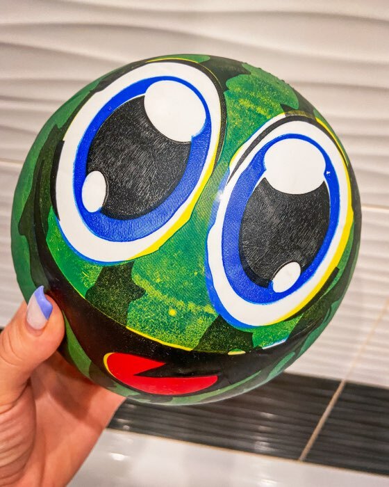 Фотография покупателя товара Мяч детский «Арбузик», d=22 см, 60 г