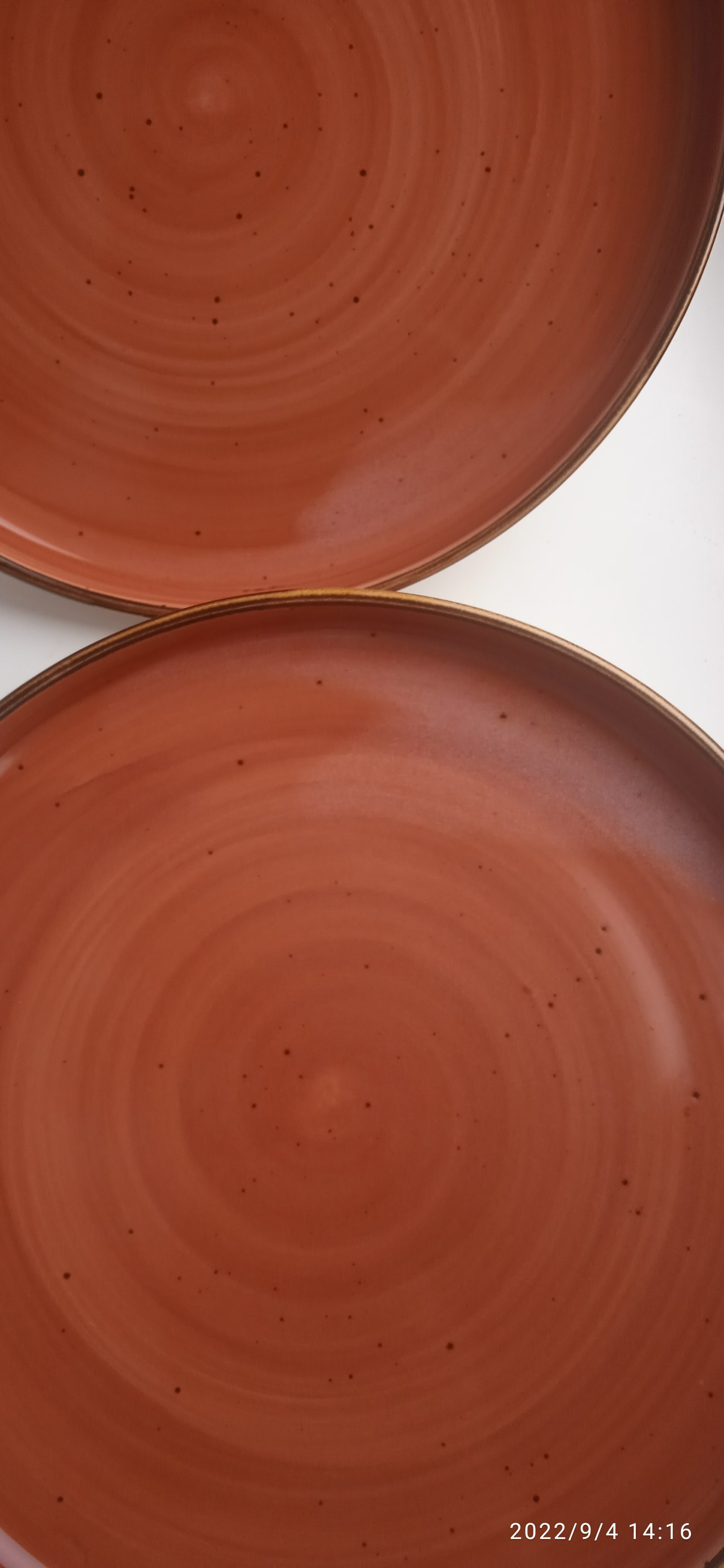 Фотография покупателя товара Блюдо керамическое сервировочное «Сапфир», 20×2,5 см, цвет оранжевый - Фото 2