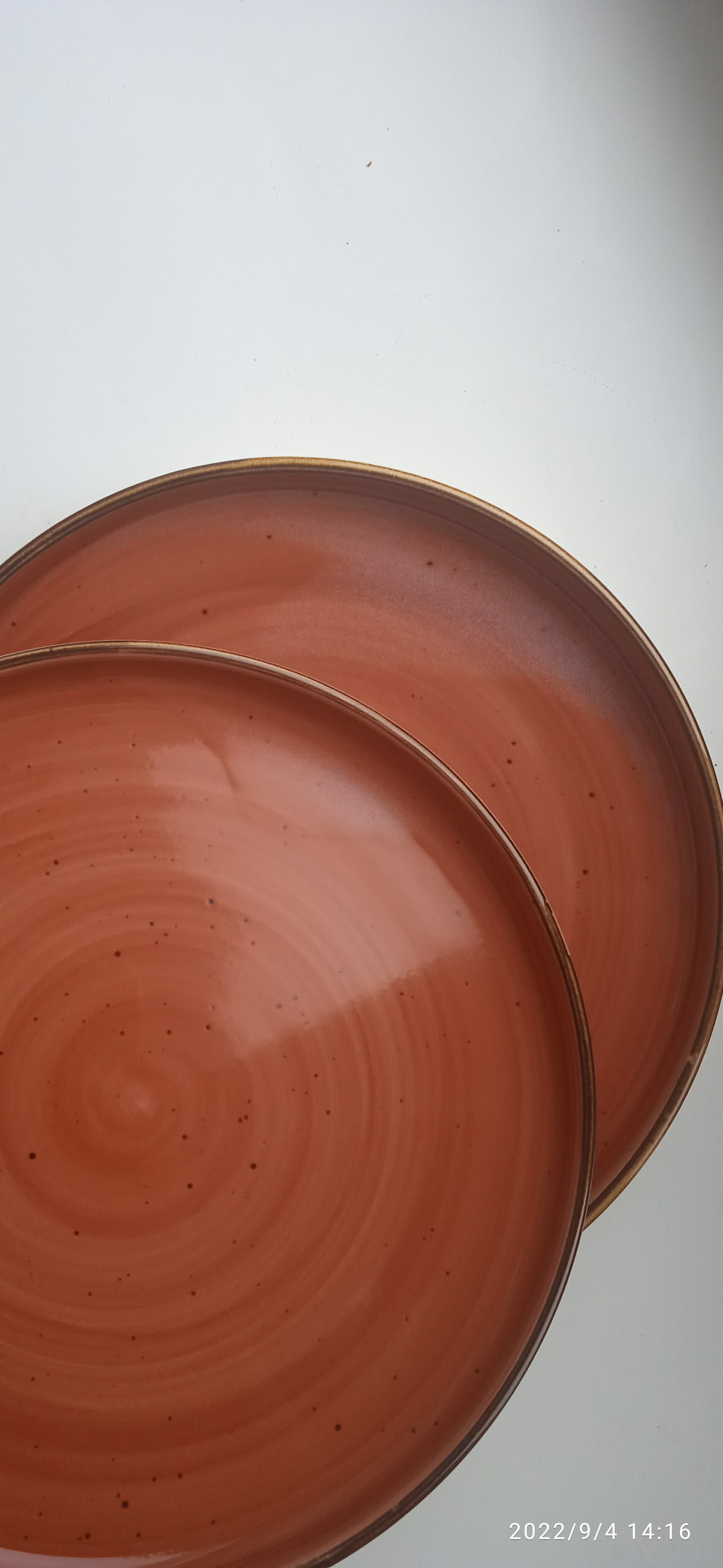 Фотография покупателя товара Блюдо керамическое сервировочное «Сапфир», 20×2,5 см, цвет оранжевый - Фото 1