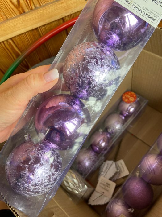 Фотография покупателя товара Ёлочные игрушки «Классика», шары новогодние, набор 4 шт., d=8 см, нежно - розовый - Фото 3