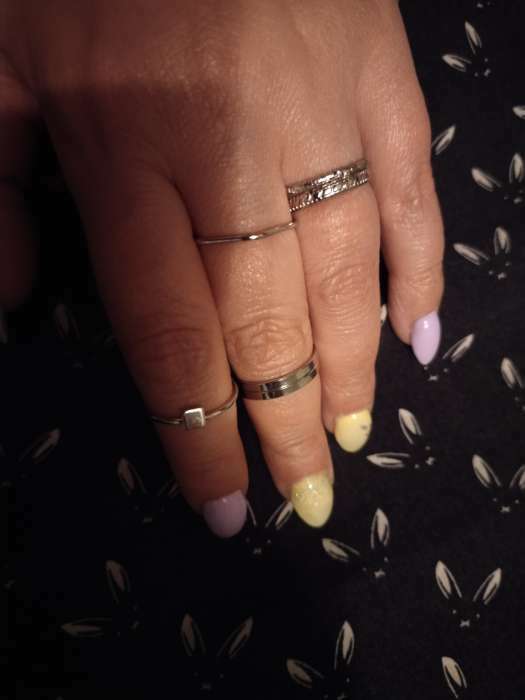 Фотография покупателя товара Кольцо набор 5 штук «Идеальные пальчики» аура, цвет серебро