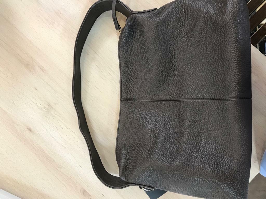 Фотография покупателя товара Сумка-мешок на молнии, цвет серый - Фото 2