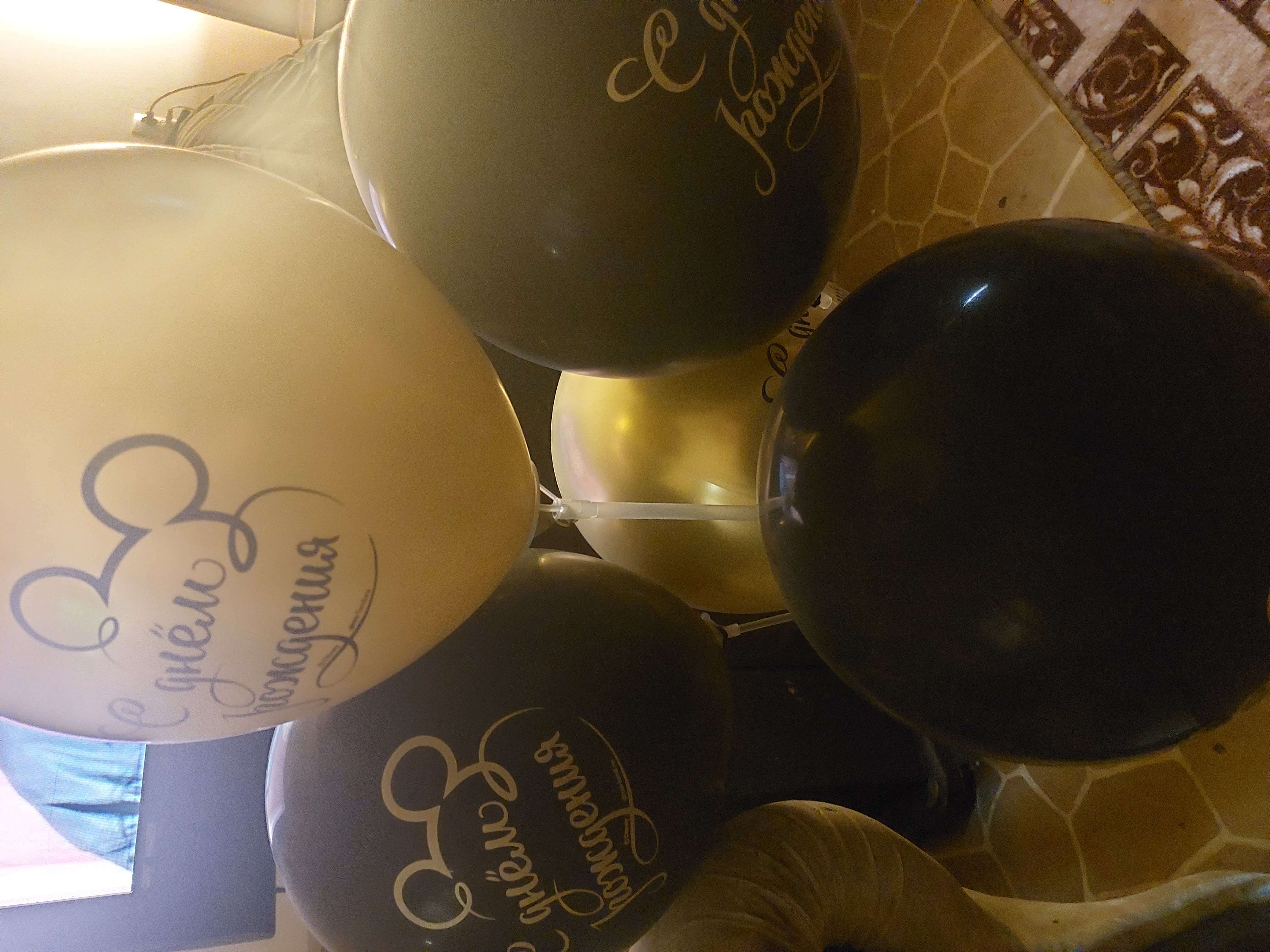 Фотография покупателя товара Шар воздушный "С Днем рождения!", 12 дюйм, латексный, 5 штук, Микки Маус - Фото 3