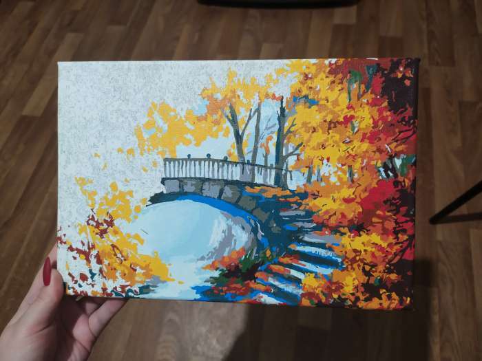 Фотография покупателя товара Картина по номерам на холсте с подрамником «Осенний пейзаж», 30х20 см - Фото 1