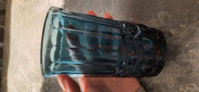 Фотография покупателя товара Стакан стеклянный Magistro «Ла-Манш», 350 мл, цвет синий