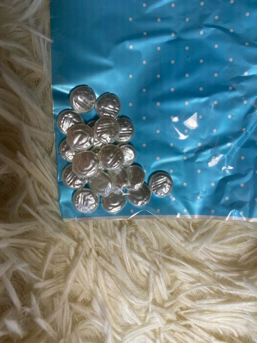 Фотография покупателя товара Бусины для творчества пластик "Жемчуг природной формы" набор 30 шт 0,9х0,8х0,8 см