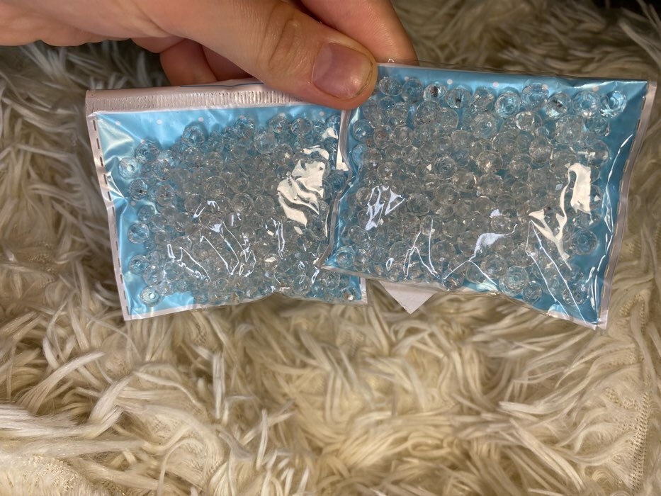 Фотография покупателя товара Бусины для творчества пластик "Кристалл с гранями голубой" набор 20 гр 0,4х0,6х0,6 см - Фото 11