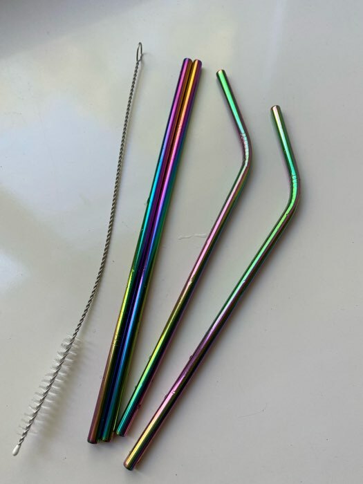 Фотография покупателя товара Набор металлических трубочек с ёршиком Color, 21 см, 4 шт - Фото 4