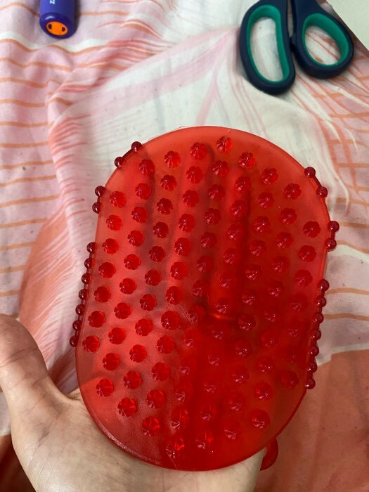 Фотография покупателя товара Массажёр антицеллюлитный «Чудо-варежка», с подвесом, цвет МИКС - Фото 5